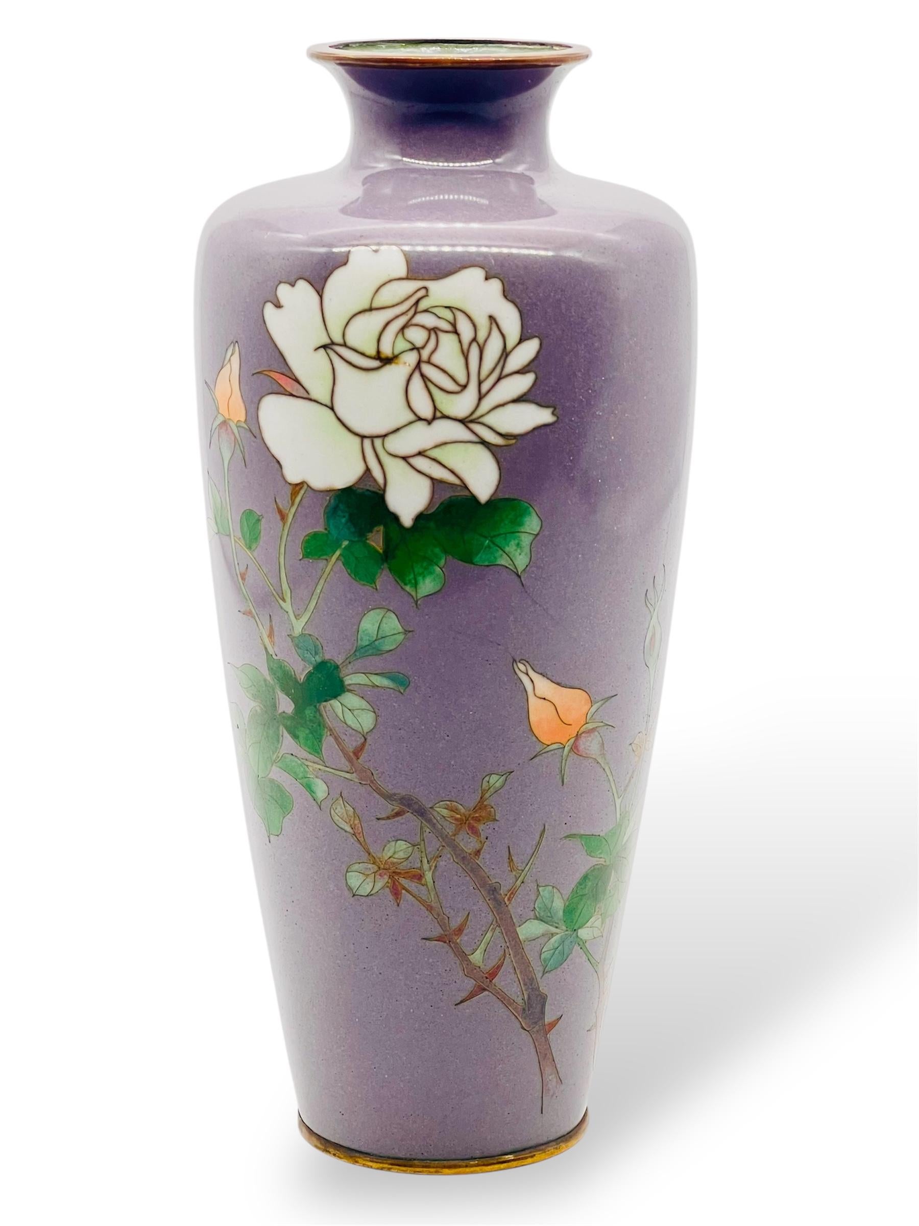 Fino jarrón japonés de esmalte cloisonné de OTA TOSHIRO . Periodo Meiji en venta 7
