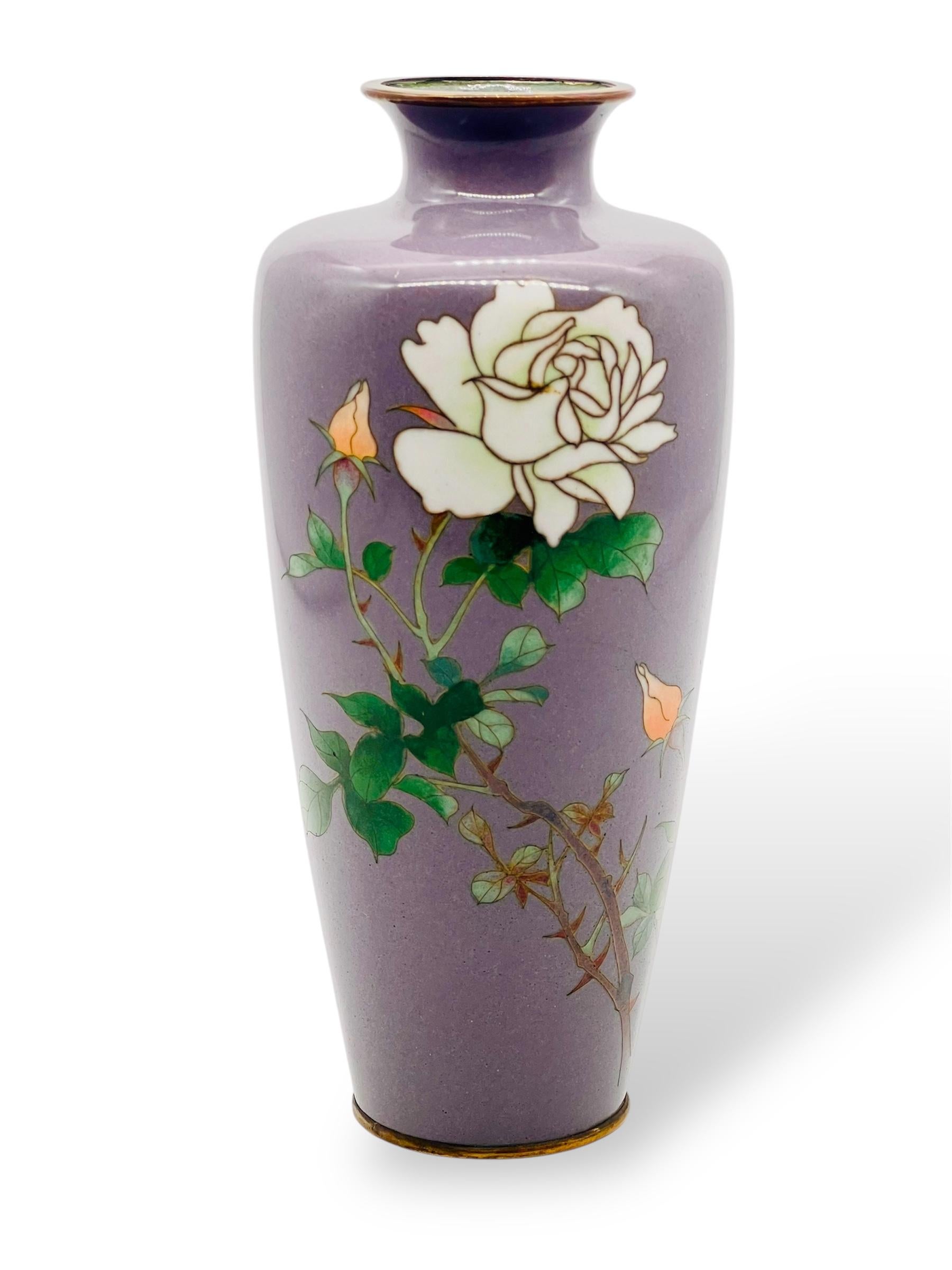 Fino jarrón japonés de esmalte cloisonné de OTA TOSHIRO . Periodo Meiji en venta 9