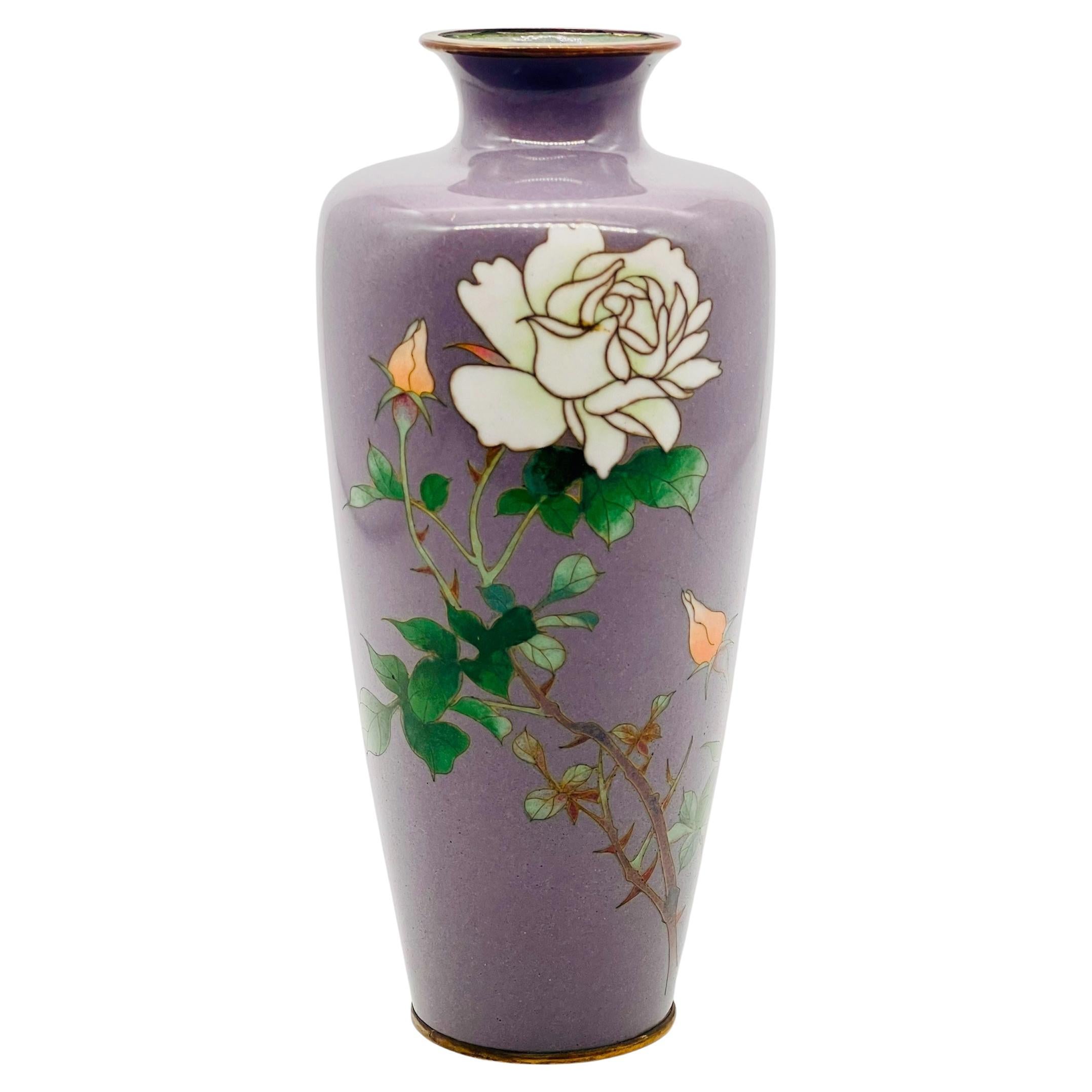 A Fine Japanese cloisonne enamel Vase by OTA TOSHIRO . Meiji period