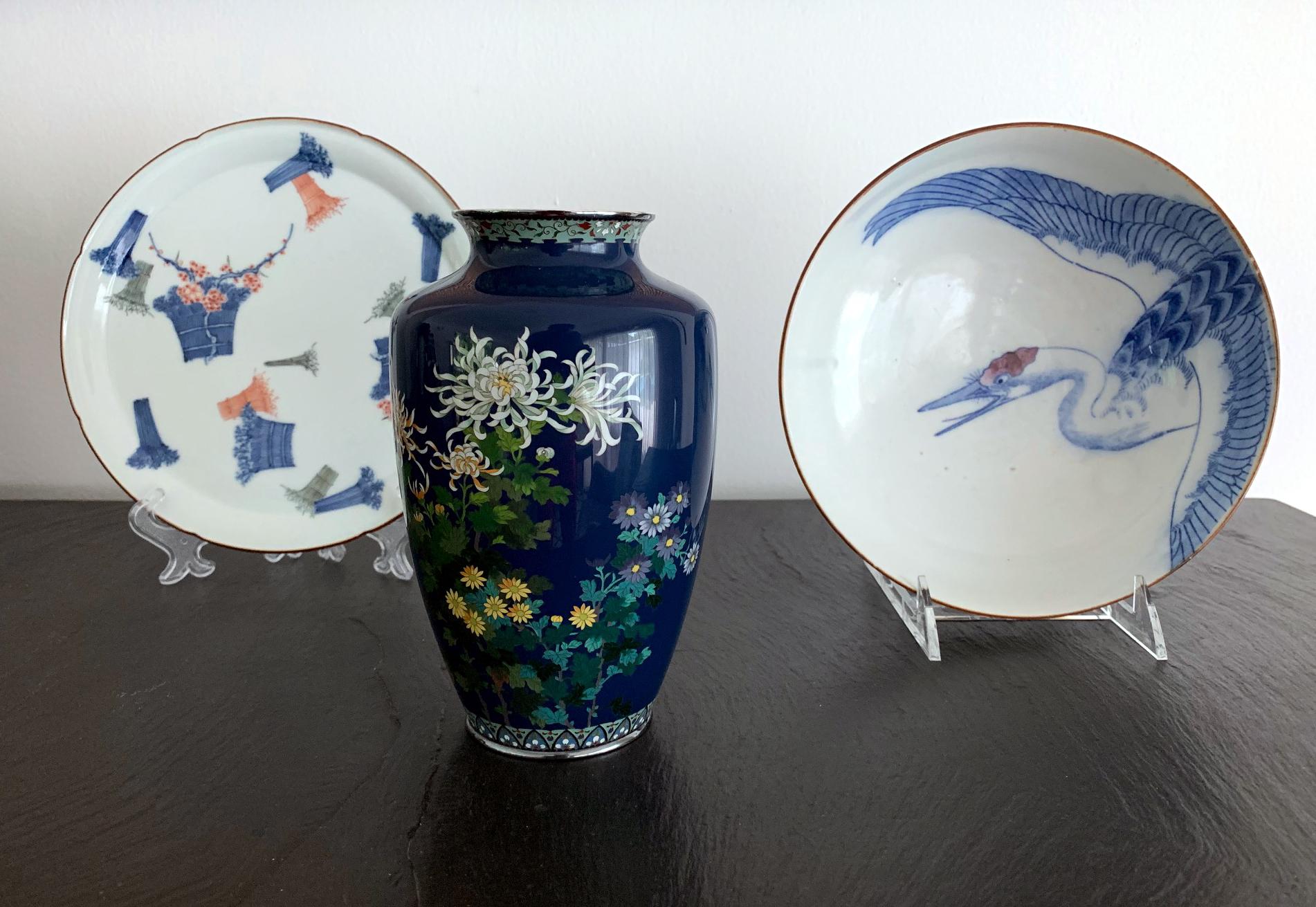 Fine Japanese Cloisonne Vase by Hayashi Kodenji 6