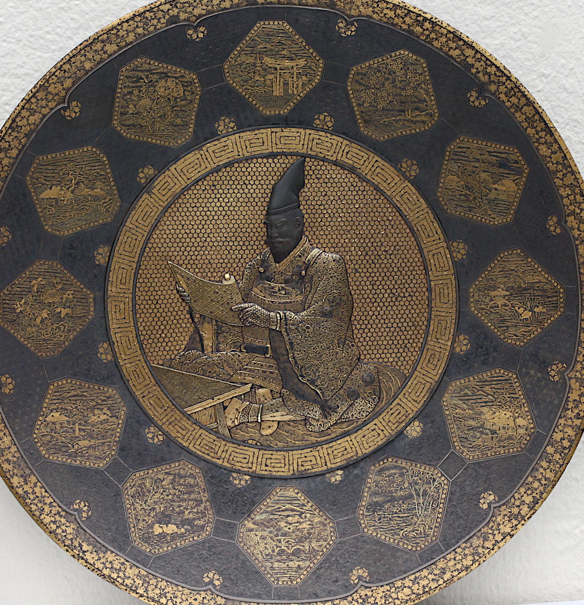 Fine Japanese Komai Inlaid-Iron Plate 1