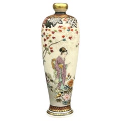 A Fine Japanese Satsuma vase signed by Ryokuzan. Meiji period
