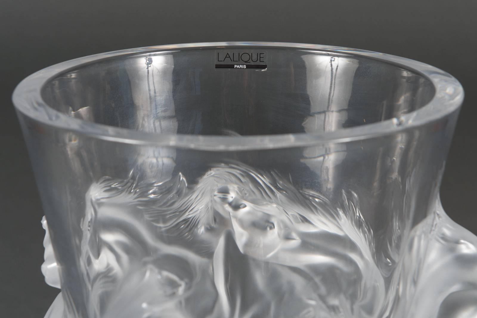 Contemporary Fine Lalique France Limited Edition Equus Crystal Vase