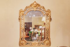 Fine Large 19th Century Regence Gilded and Hand Carved Large Mirror