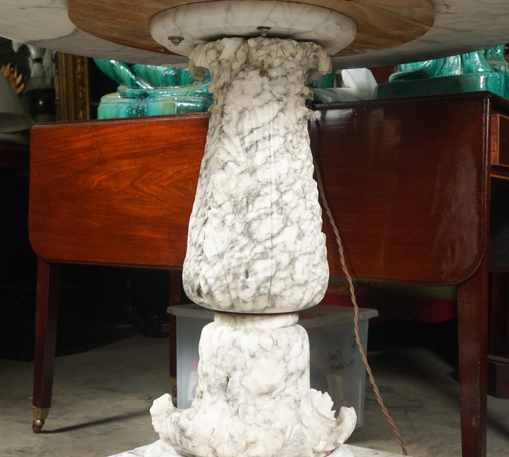 Fine Late 19th C Italian Marble Center Table In Good Condition For Sale In Hudson, NY