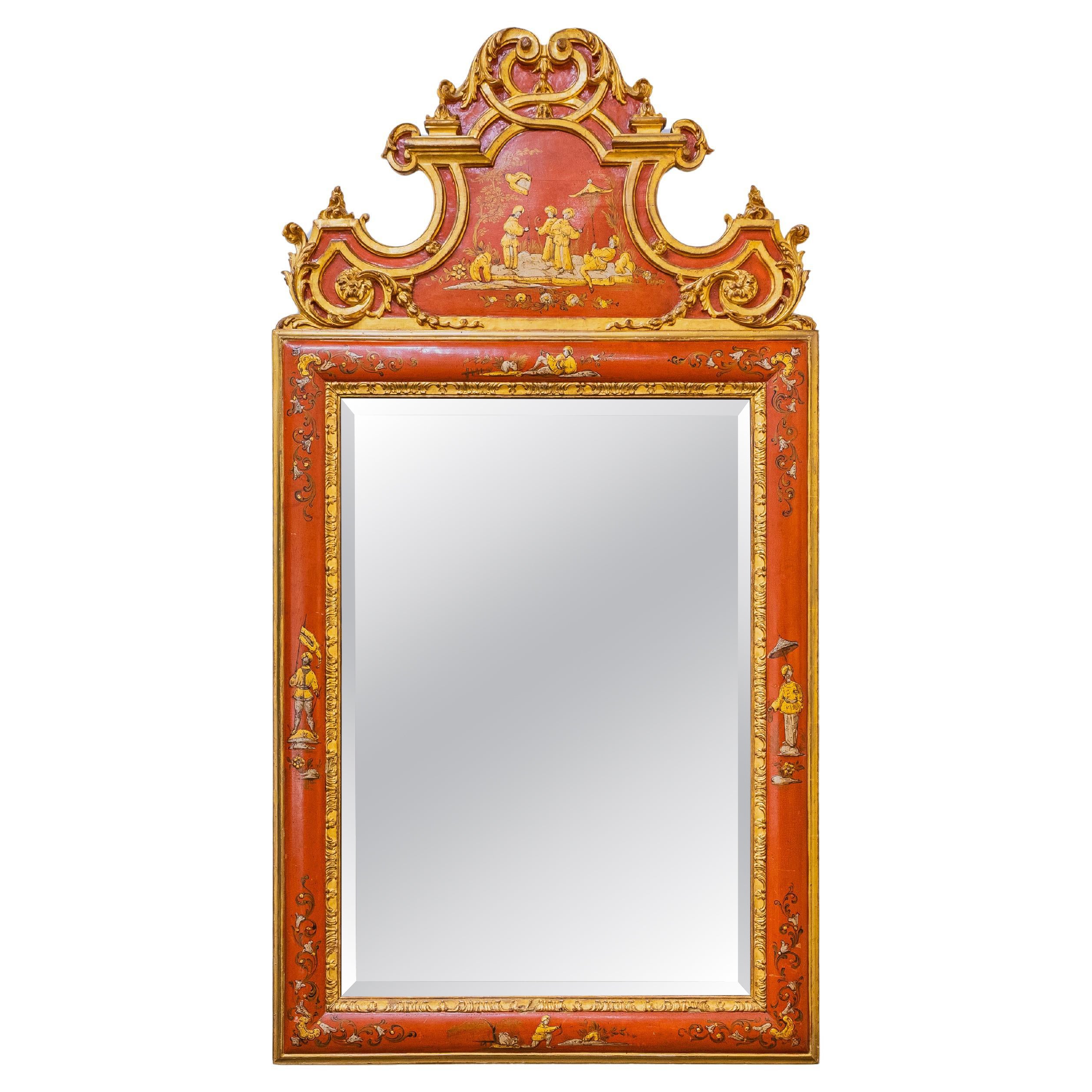 A fine late 19th century English Chinoiserie carved mirror