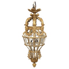 Lanterne figurative en bronze doré de la fin du XIXe siècle