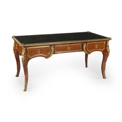 A fine late 19th century Kingwood Bureau Plat in the French Régence style