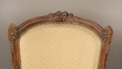 Fine Late 19th Century Louis XV Style Carved Wood Bergère