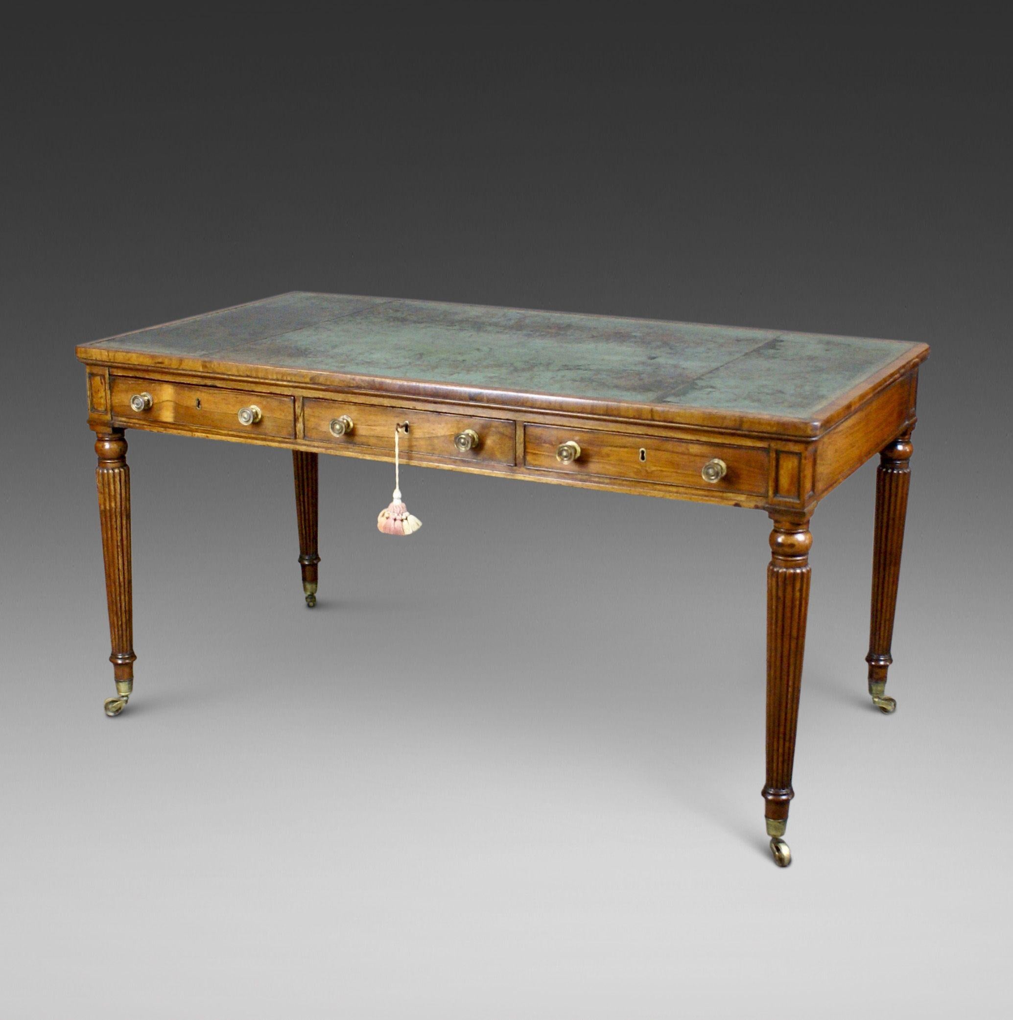 Fine Late George III Period Rosewood Writing/ Library Table by Solomon & Brown For Sale 2