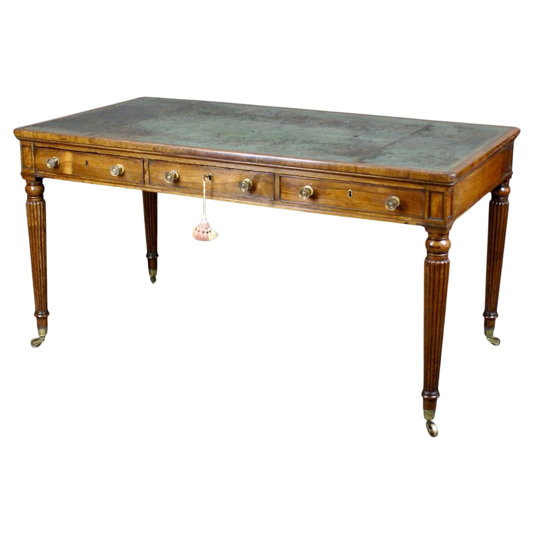 Fine Late George III Period Rosewood Writing/ Library Table by Solomon & Brown For Sale