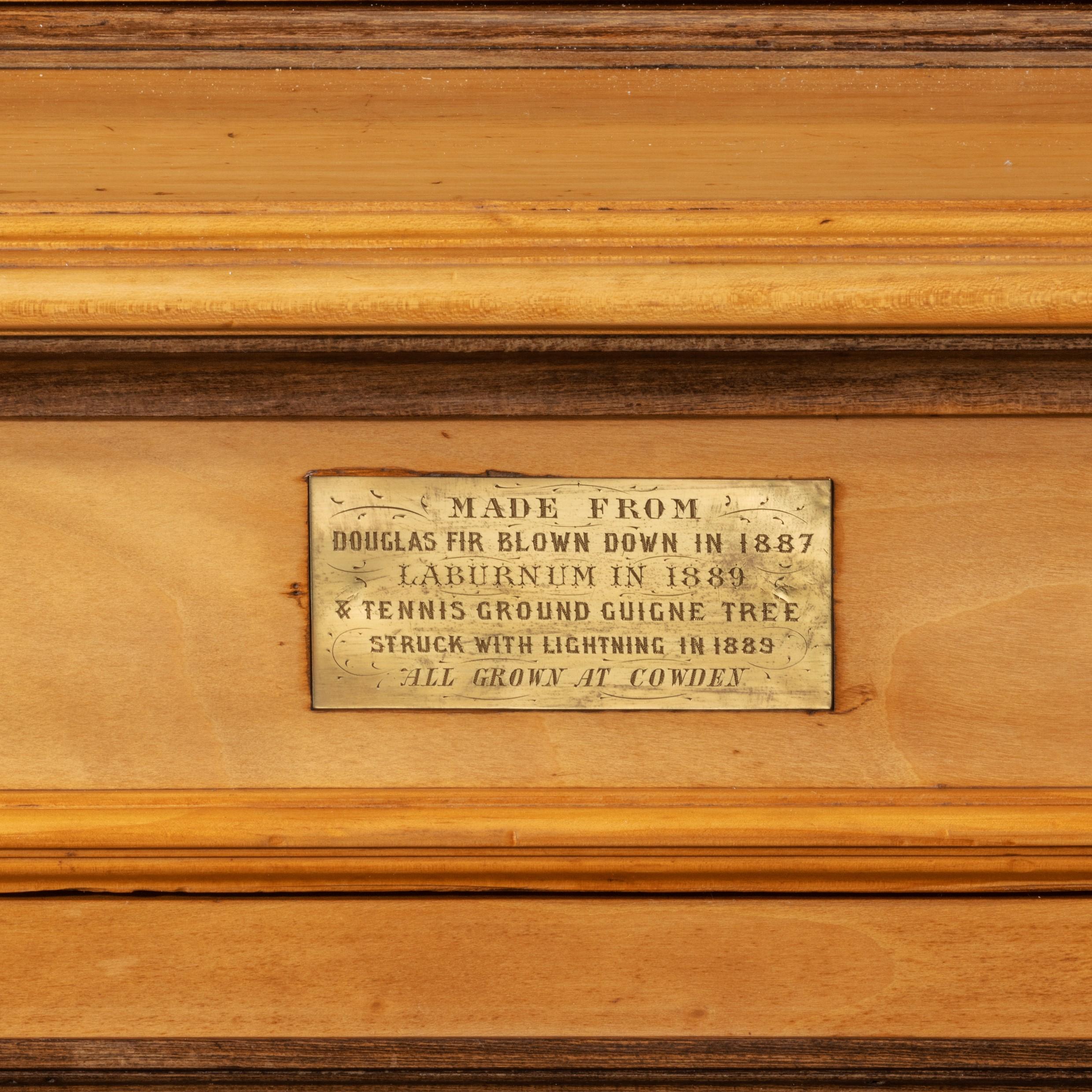 Wood Fine Late Victorian Douglas Fir, Cherry and Laburnum Display Cabinet