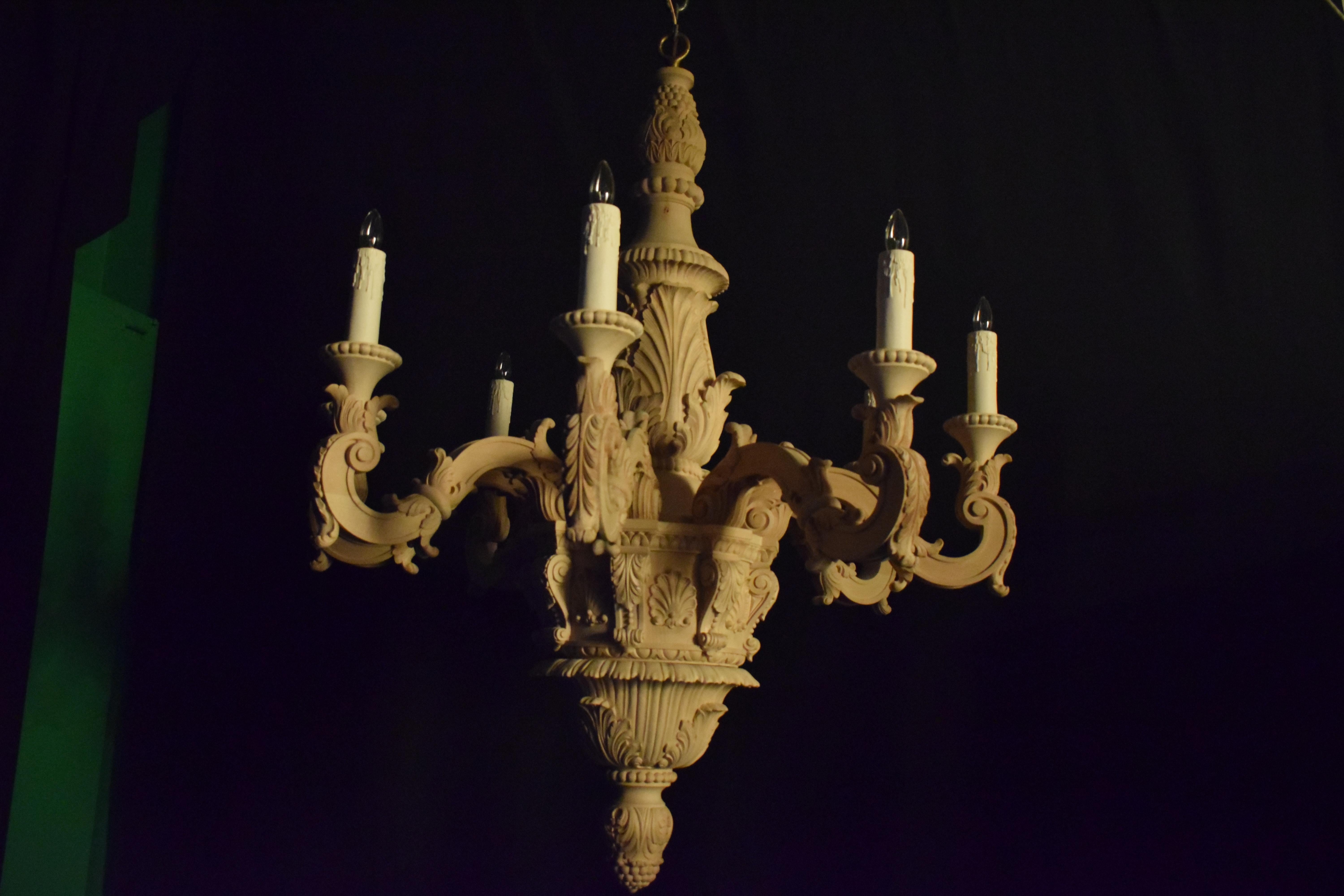 Fine Louis XIV Style Wooden Chandelier For Sale 10