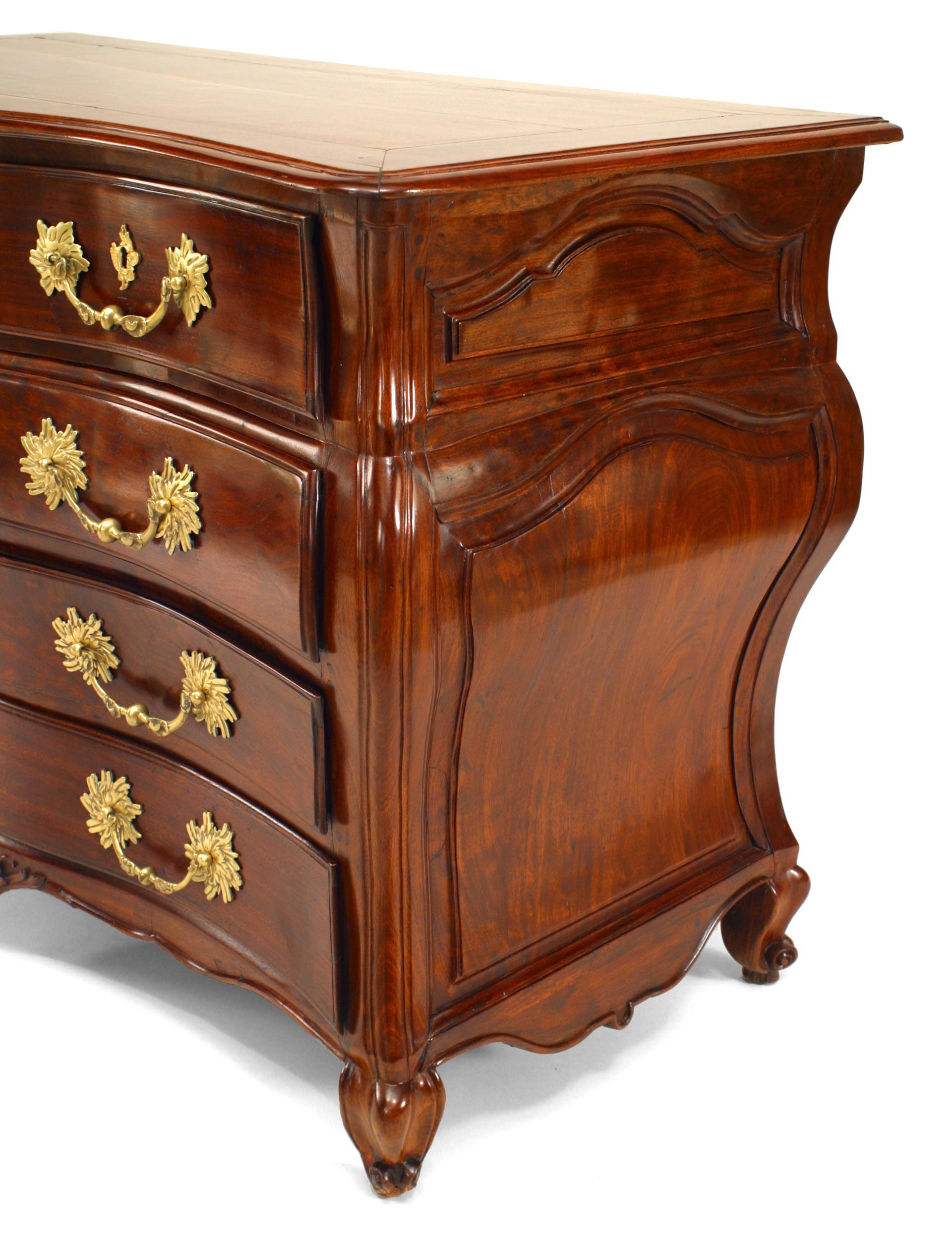 French Provincial Louis XV Mahogany Chest In Good Condition For Sale In New York, NY