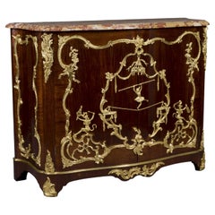 Fine Louis XV Style Gilt-Bronze Mounted Mahogany Side-Cabinet