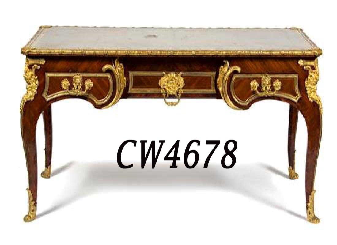 Fine Louis XV Style Gilt Bronze-Mounted Tulipwood Bureau Plat For Sale 6