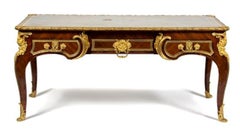 Fine Louis XV Style Gilt Bronze-Mounted Tulipwood Bureau Plat