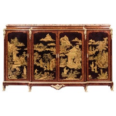 Vintage Fine Louis XV Style Japanned Side Cabinet by Henri Nelson, circa 1900