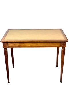 Fine Louis XVI Style 'Bureau Plat', with a Tooled Leather Top and Two Drawers