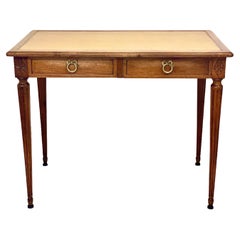 Fine Louis XVI Style 'Bureau Plat', with a Tooled Leather Top and Two Drawers