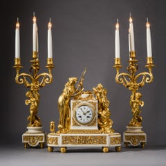 Belle pendule garnie de style Louis XVI par François Linke