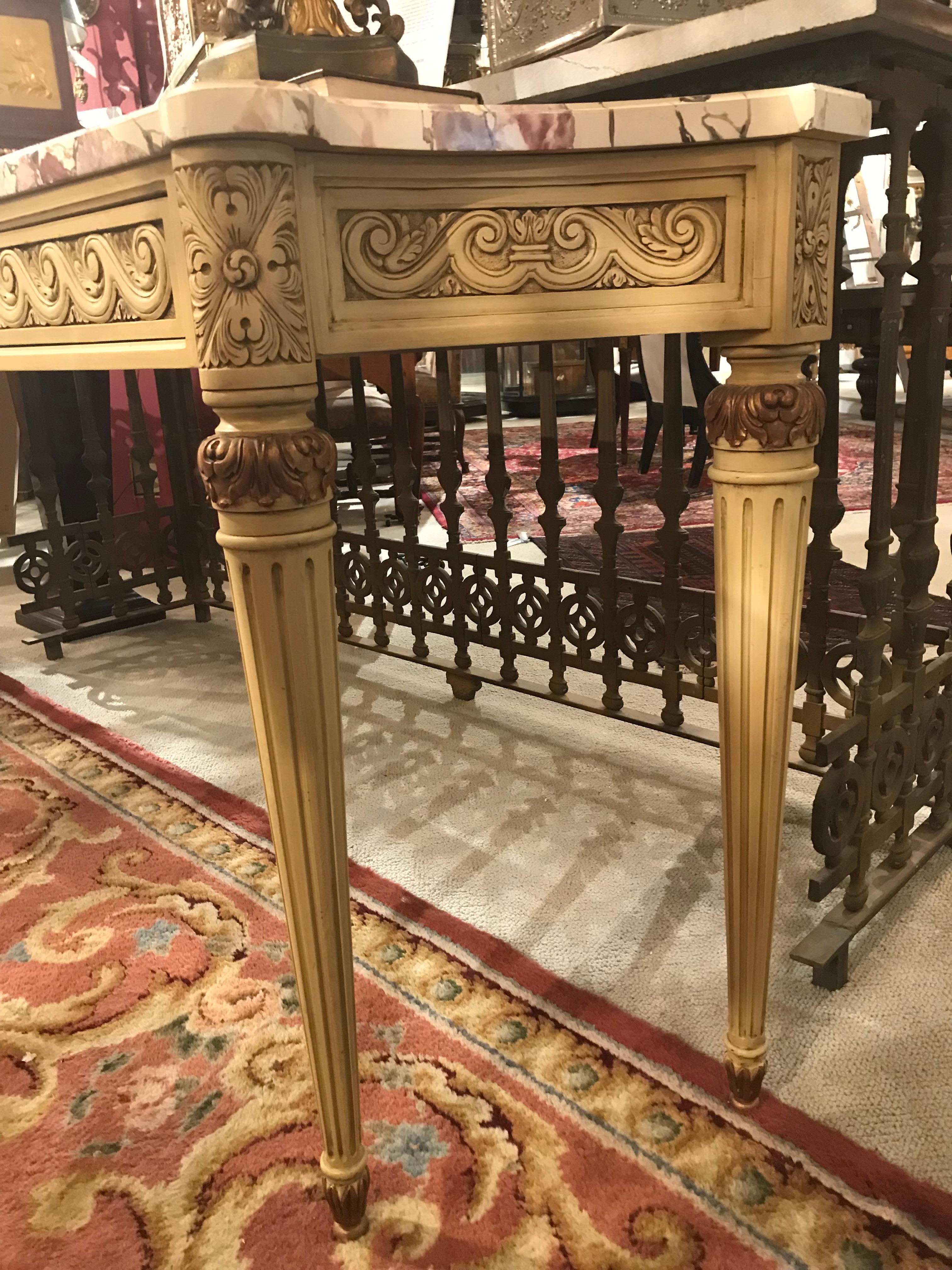 Fin du 20e siècle Table console de style Louis XVI en vente