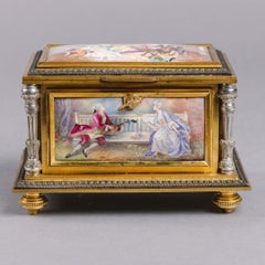 Fine Louis XVI Style Gilt-Bronze and Sèvres Style Porcelain Mounted Jewellery