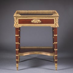 Fine Louis XVI Style Mahogany Side Table After the Model by Riesener