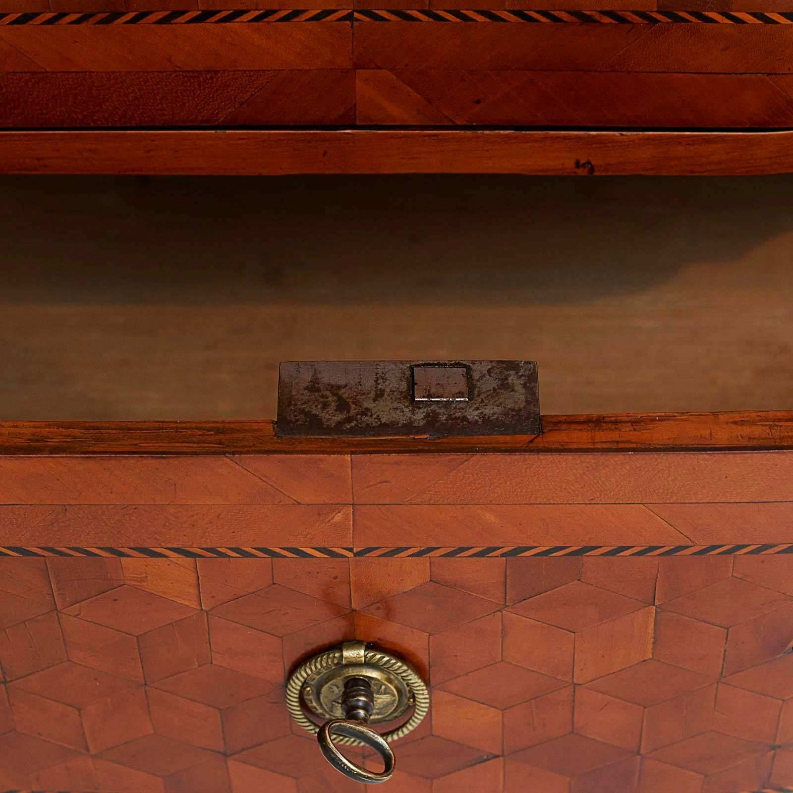 Fine Louis XVI Walnut, Ebonized and Fruitwood Parquetry Commode, circa 1780 5