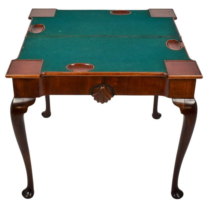 Table de jeux irlandaise en acajou, circa. 1770
