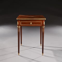 Late 19th Century Mahogany Envelope Card Table by Antoine Lampre, Paris.