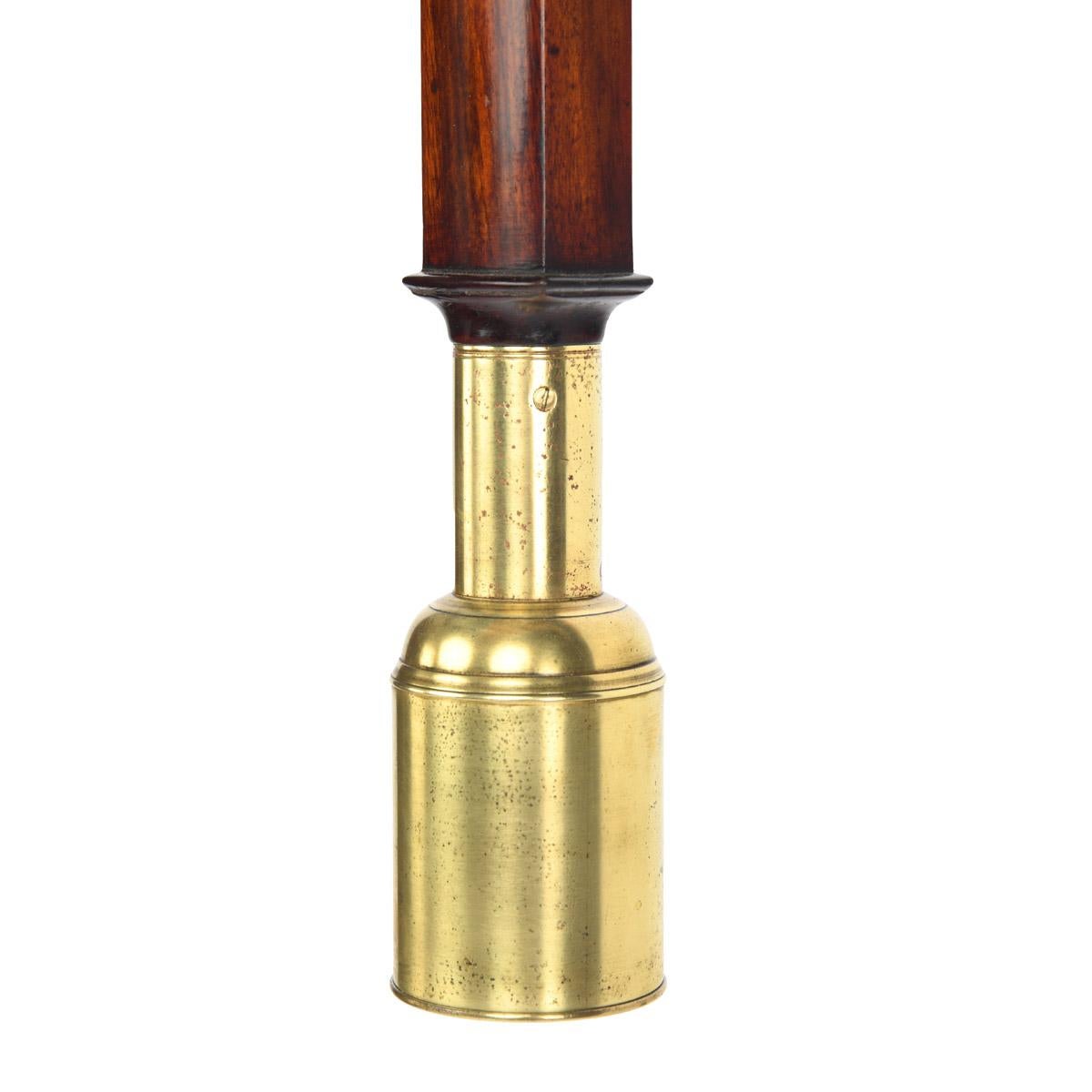 Barómetro de palo de barco de caoba de Dolland & Son siglo XIX en venta