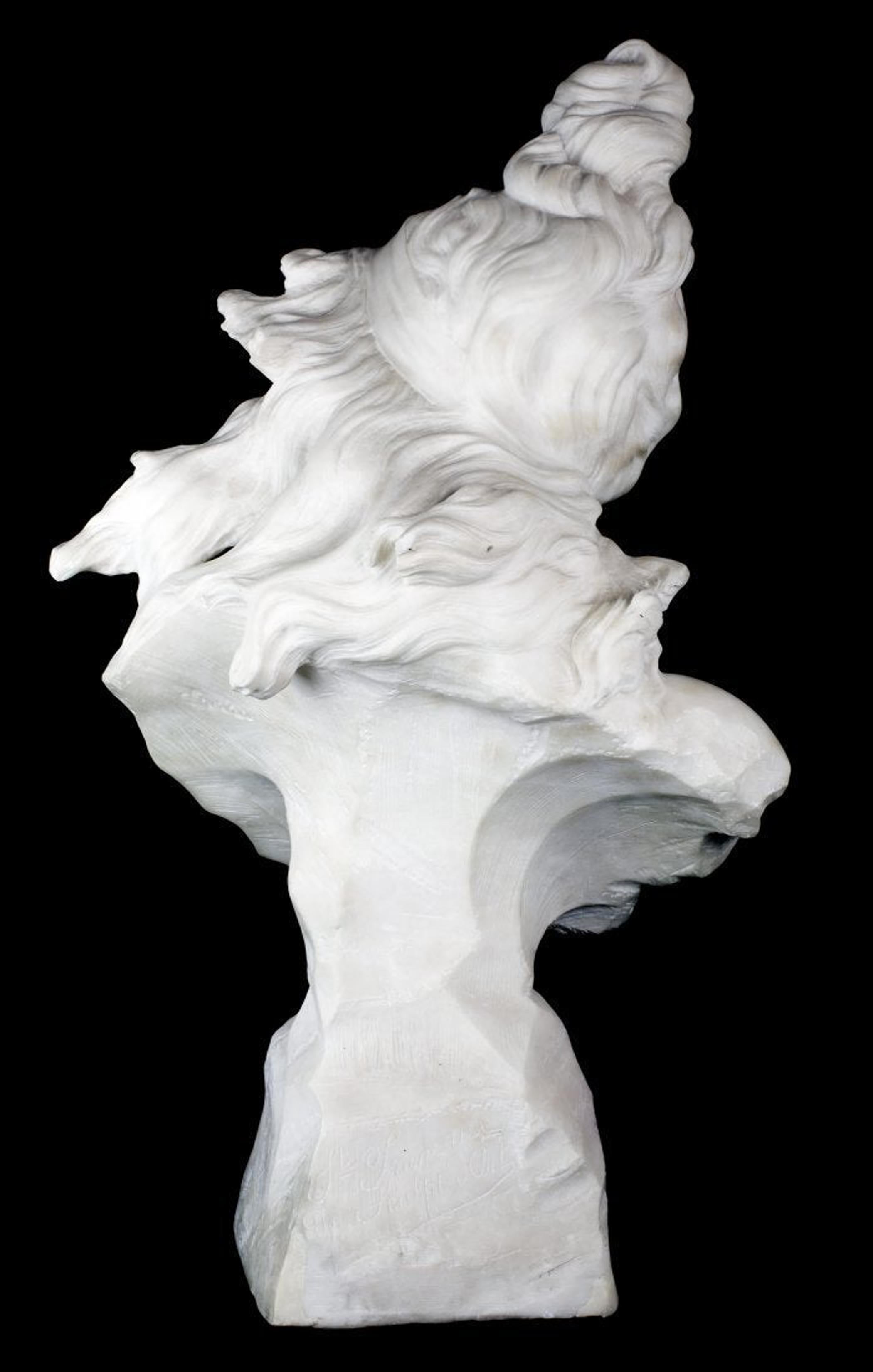 Fine Marble Bust of a Lady by Alfred Jean Foretay Signed 3