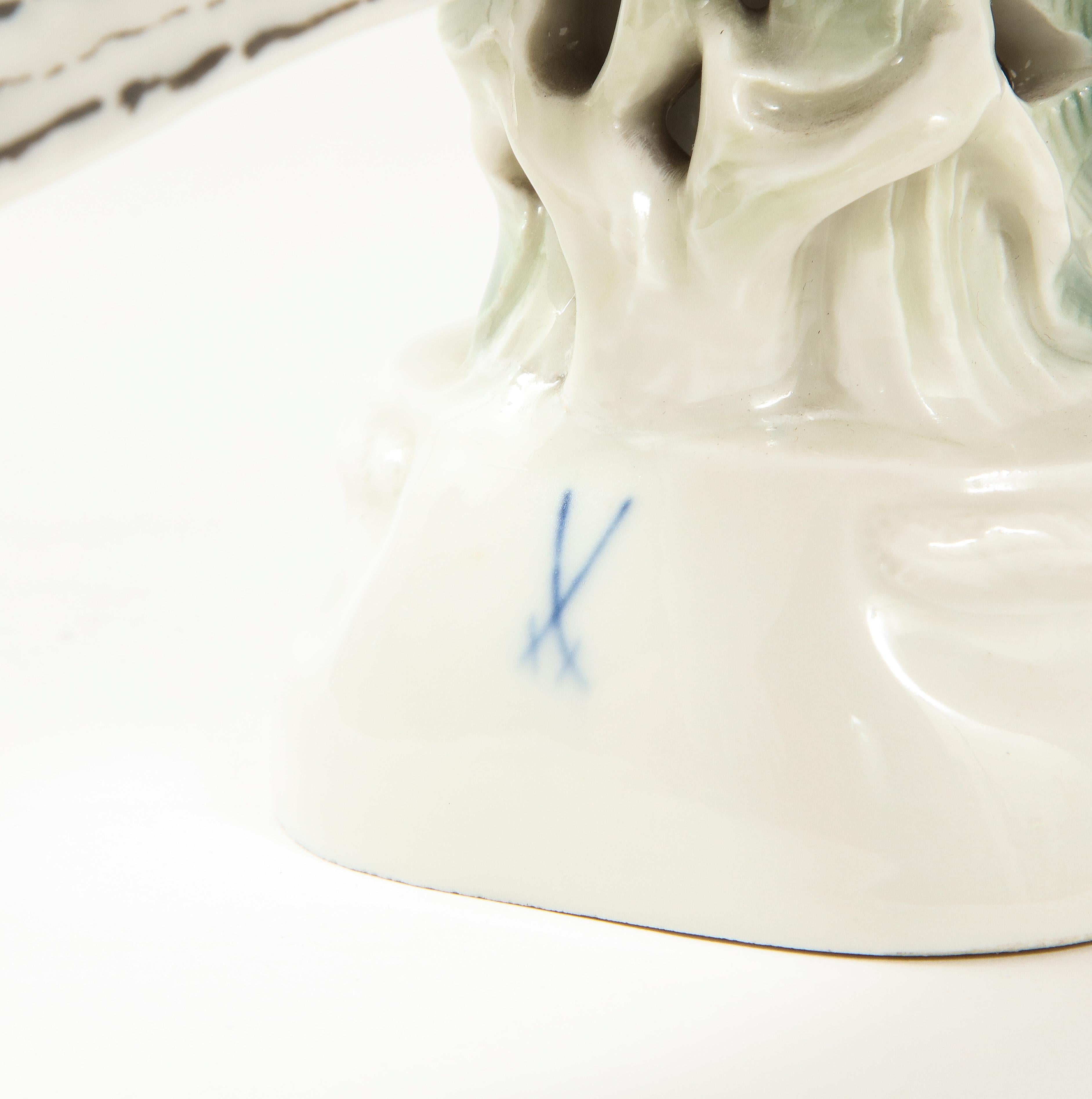 Modèle en porcelaine fine de Meissen représentant un faisan à plumes d'argent en vente 5