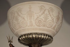 A Fine Metal & Acid Etched Glass Centerpiece