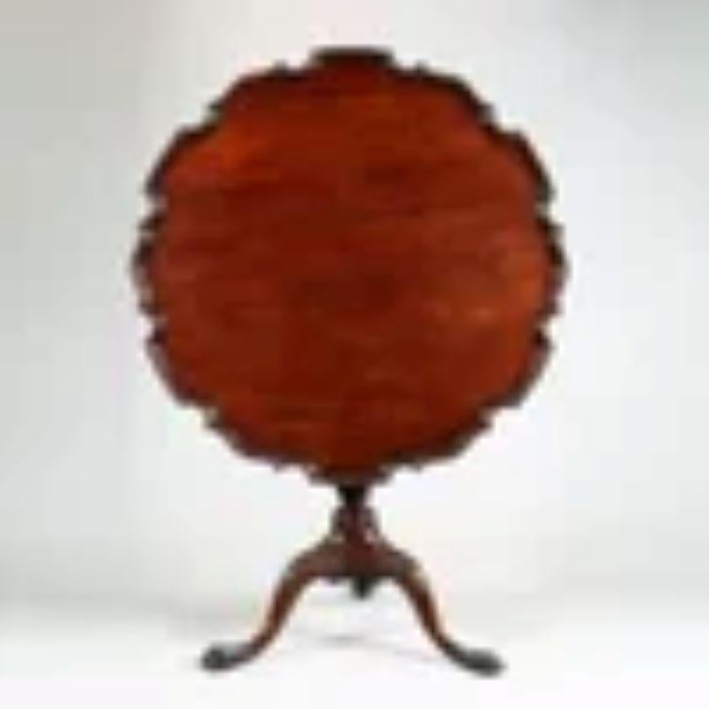 18th Century and Earlier A fine mid-18th Century pie crust tripod table For Sale