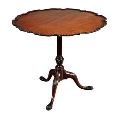 A fine mid-18th Century pie crust tripod table