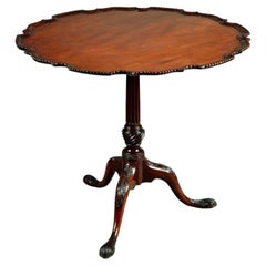 A fine mid-18th Century pie crust tripod table