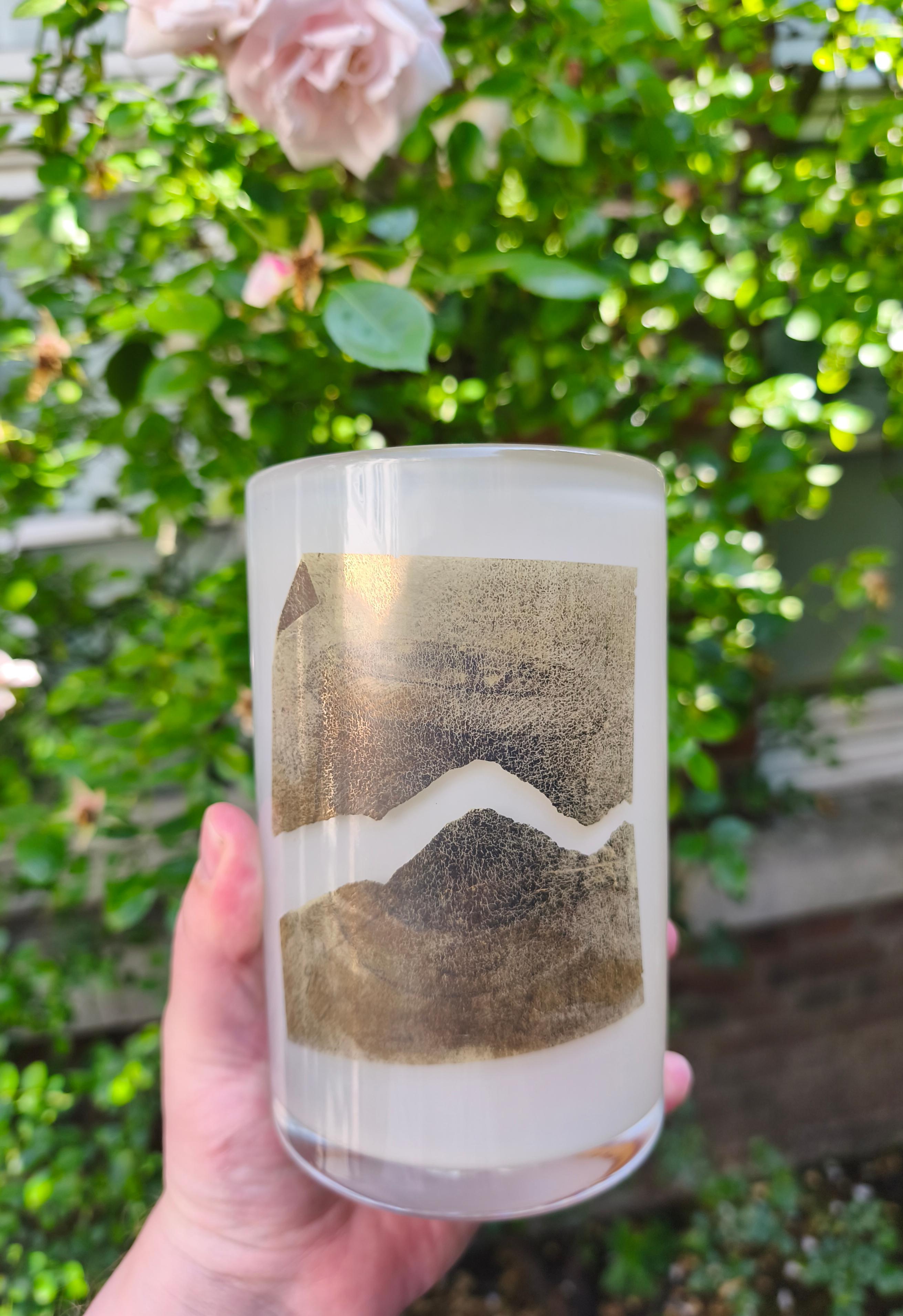 Vetro Un raffinato vaso in vetro dello studio Mieke Groot del 1982 in vendita
