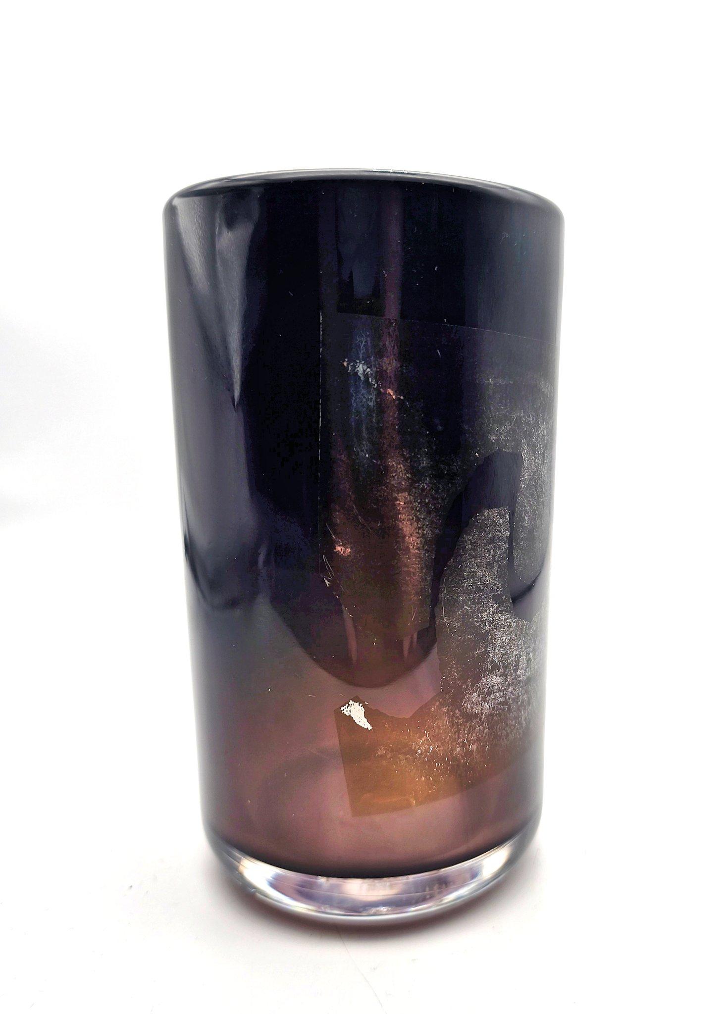 Dutch A fine Mieke Groot studio glass vase from 1983 For Sale