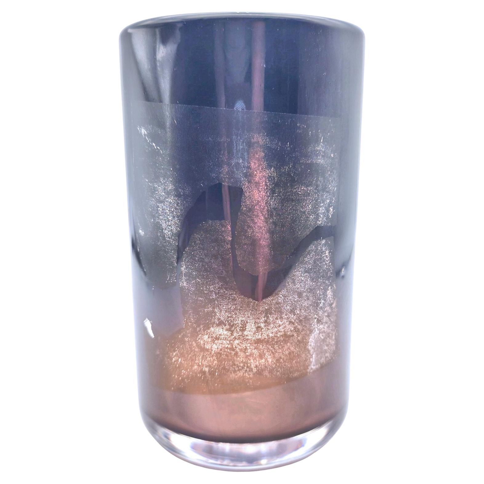 A fine Mieke Groot studio glass vase from 1983 For Sale