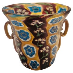 Eine feine millefiori- Murrine-Vase mit Henkel aus Murano, um 1910, Fratelli Toso