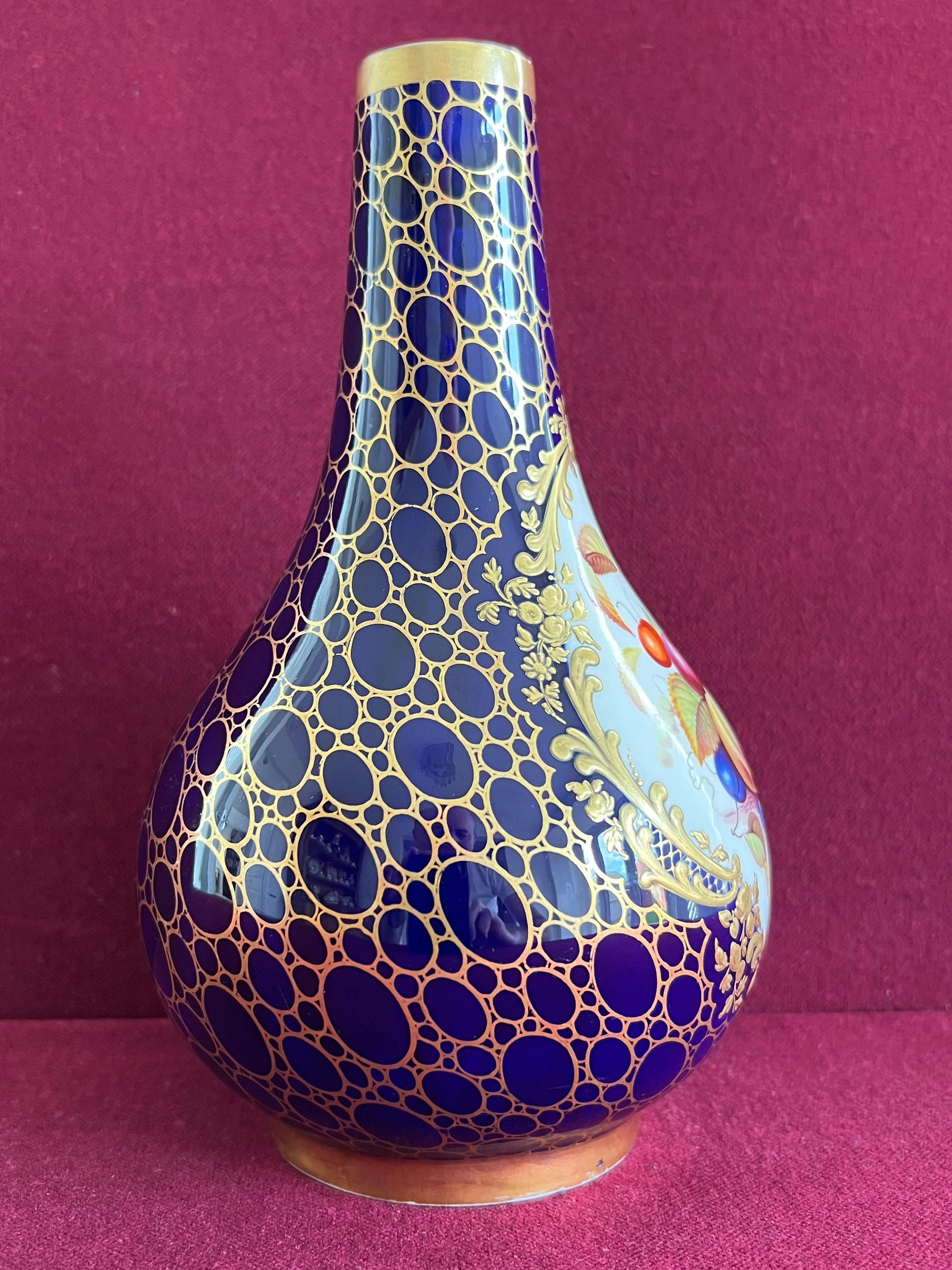 Fine Minton Porcelain Bottle Shaped Vase C.1840 1