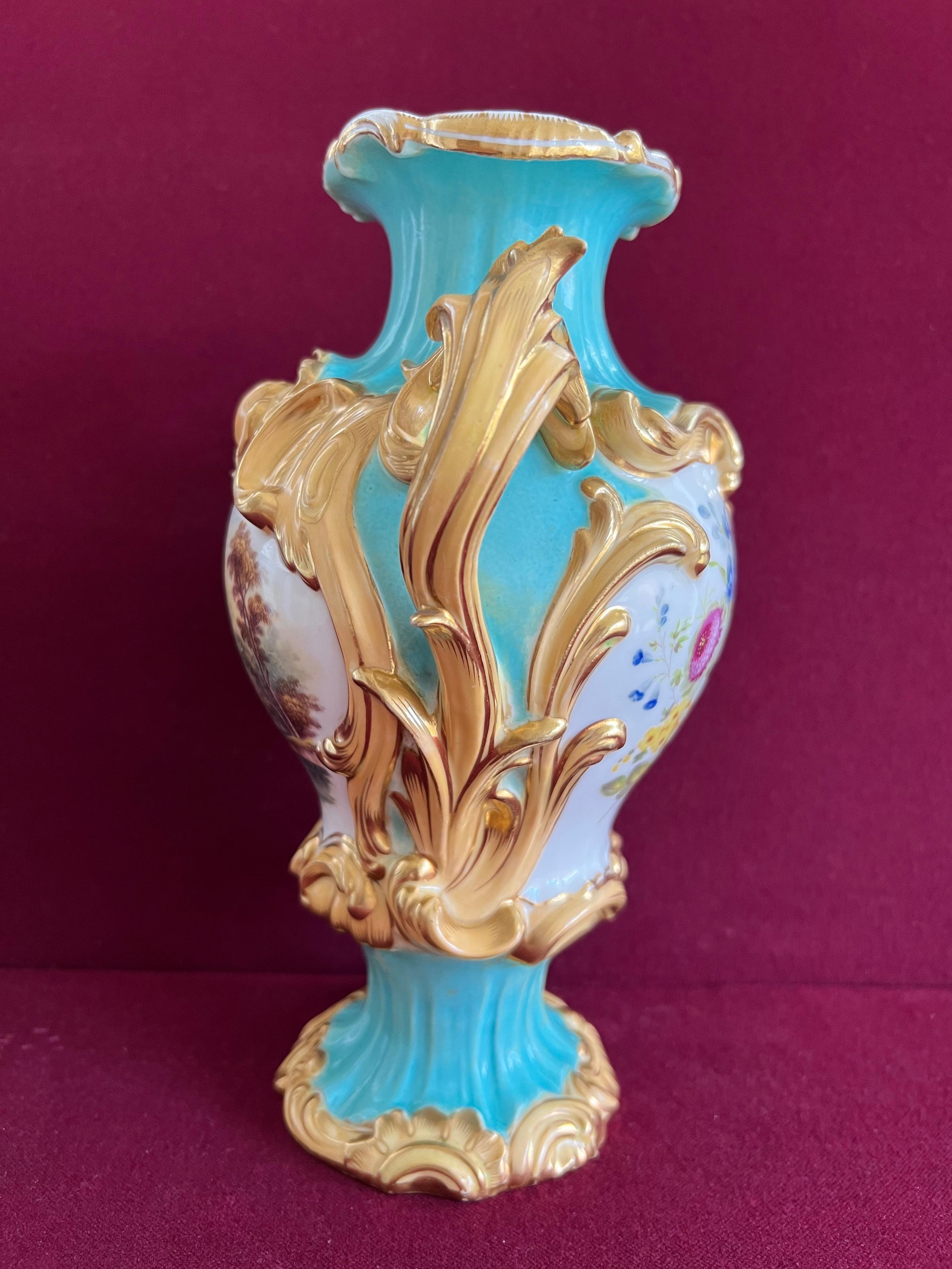 Hand-Painted Fine Minton Porcelain 'Dresden Antique Vase', c.1835-1840