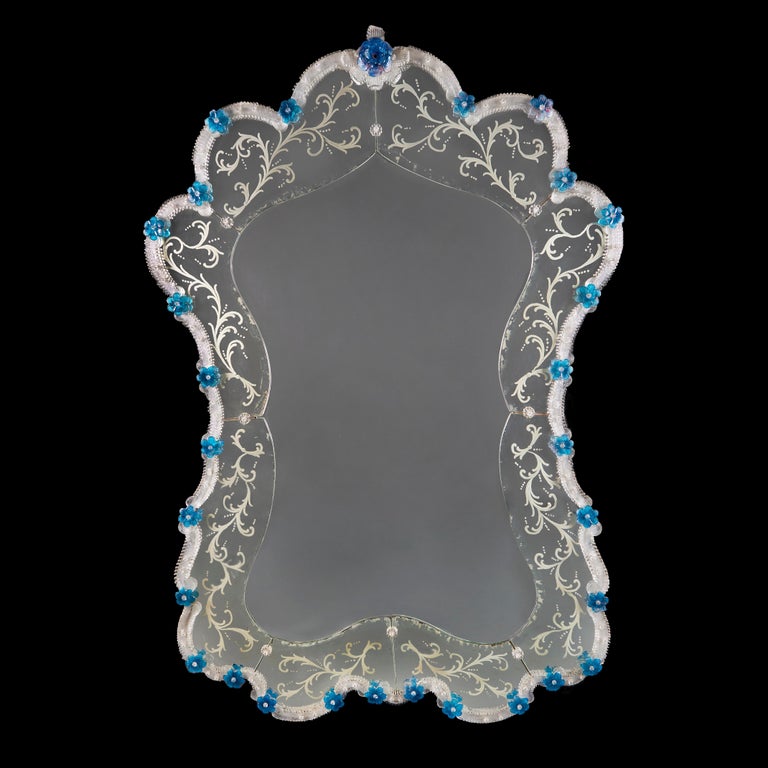 A Fine Murano Glass Mirror For Sale at 1stDibs