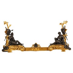 Un beau garde-boue en bronze patiné et doré d'époque Napoléon III