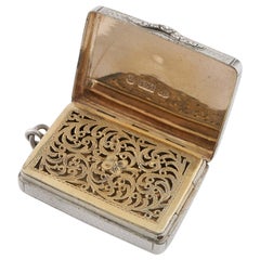 A Fine Nathaniel Mills Sterling Silver Vinaigrette Birmingham 1832