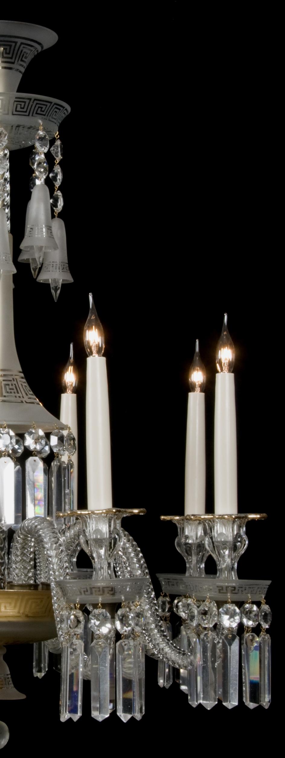 Raffinato lampadario di cristallo neoclassico a otto luci di Baccarat, circa 1890 In condizioni buone in vendita a Brighton, West Sussex