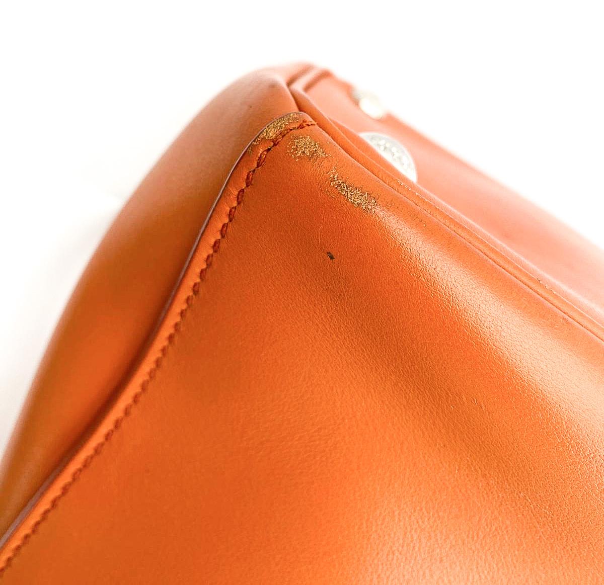 A fine orange leather 'Galleria' handbag, Prada, Italy, 2016 9