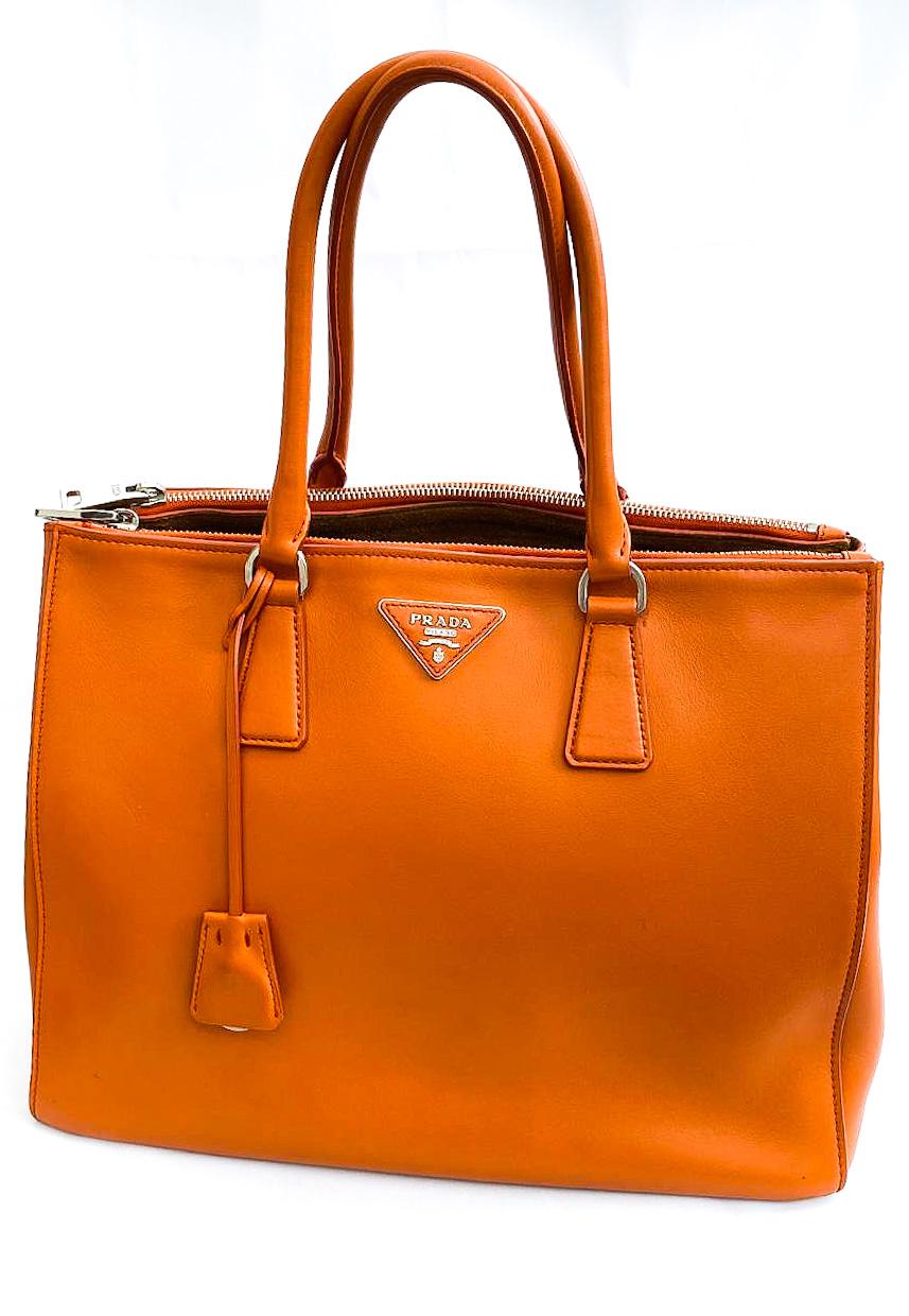 Women's A fine orange leather 'Galleria' handbag, Prada, Italy, 2016